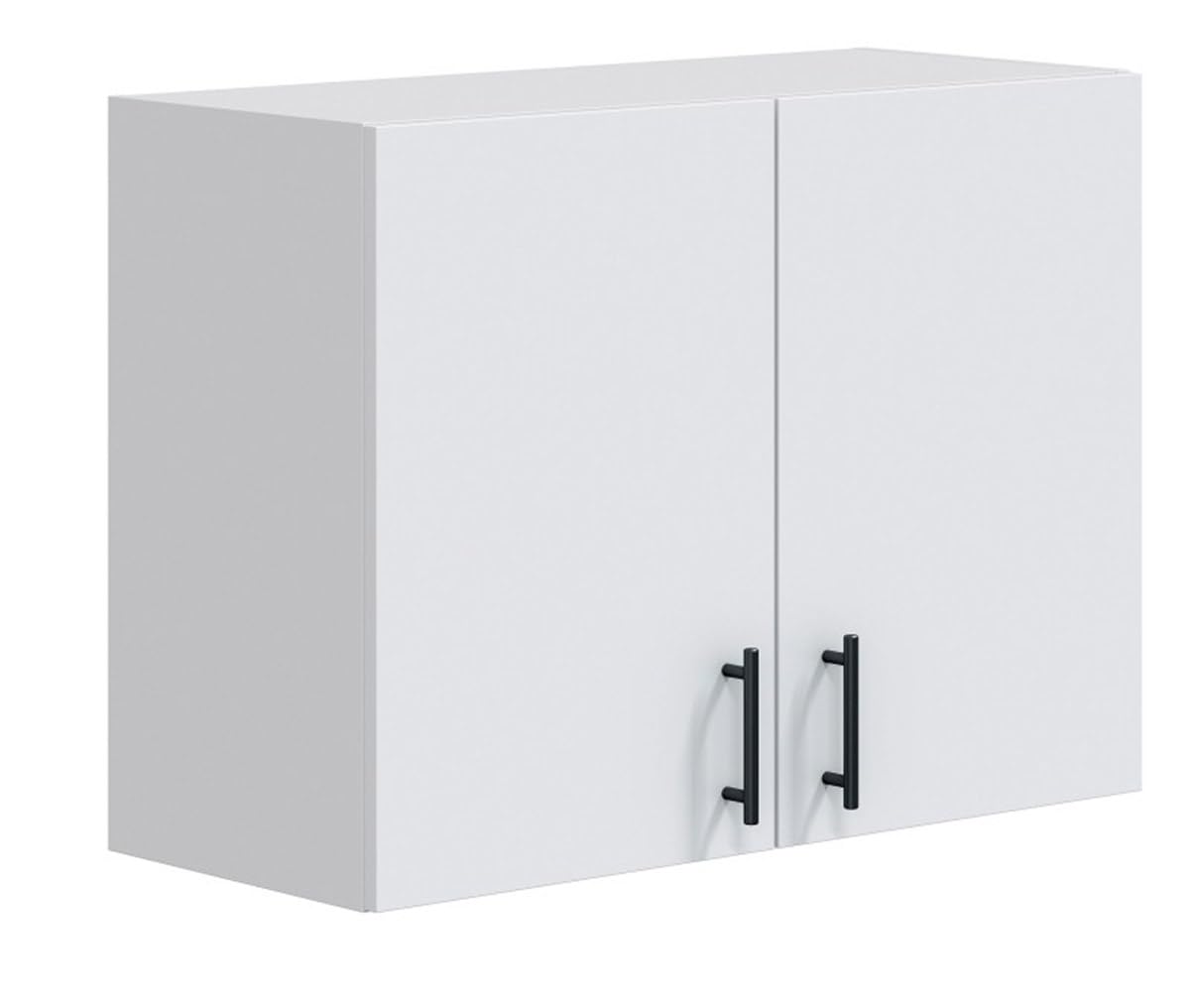 PEGANE Meuble à Suspendre, Meuble Haut pour Cuisine avec 2 Portes Coloris Blanc Brillant - Hauteur 59 x Longueur 80 x Profondeur 34 cm