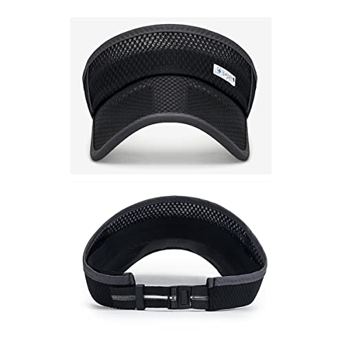 Image of Outdoor Sport Cap Wide Brim UV Protection Breathable Adjustable Baseball Cap for Beach Golf Running Tennis
