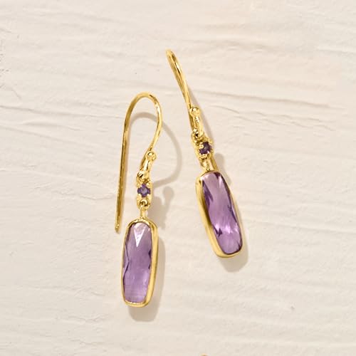 Ross-Simons 2.88 ct. t.w. Amethyst Drop Earrings in 18kt Gold Over Sterling3