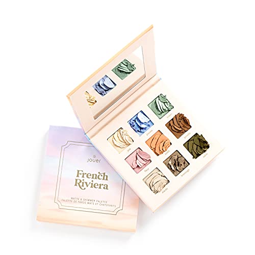 Jouer French Riviera Matte & Shimmer Eyeshadow Palette - Summer Complementary Shades - Healthy Ingredients - Paraben, Gluten & Cruelty Free - Vegan Friendly #TOP2