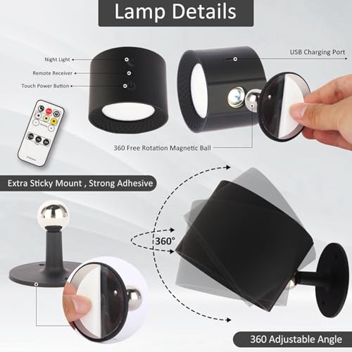 3X Glow Right Smart Lux éclairage sans fil placard noir