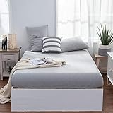 LIFETOWN Extra Deep Pocket Sheets - 100% Jersey Cotton Fitted Sheet Set - 3 Pieces Queen Size Fitted...