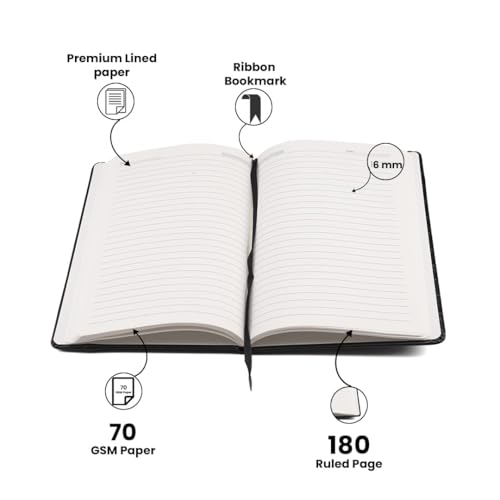 Image of customized Diary and Pen With Name & Charm (Black), Diary for Mens | Gifts For Teenage Boys | Journal Notebooks | Corporate Gifts for Employees | Valentine Gift for boyfriend and Girlfriend