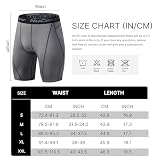 NuCamper Męskie Spodenki Kompresyjne, Treningowe Legginsy, Biegania Warstwa Bazowa, Suchych, Szybkoschnące Oddychających Spodenek, Krótkie Spodenki Sportowe,na Siłownię, do Treningu