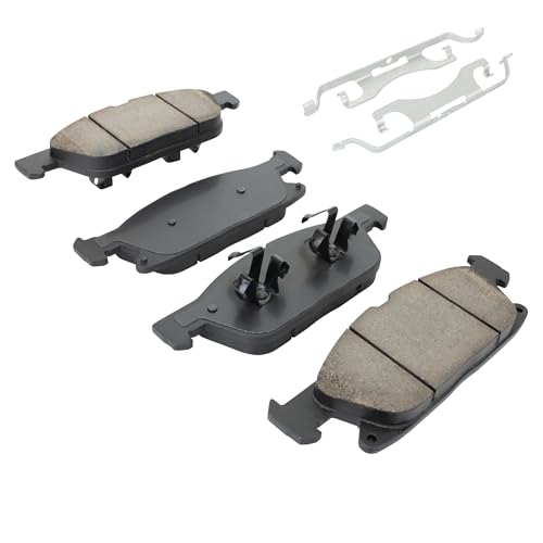 Image of QUALITY-BUILT Front Ceramic Brake Pads, Premium 1001-1818C, Compatible with 2015-2020 Ford /Lincoln (Edge,MKX,Nautilus)