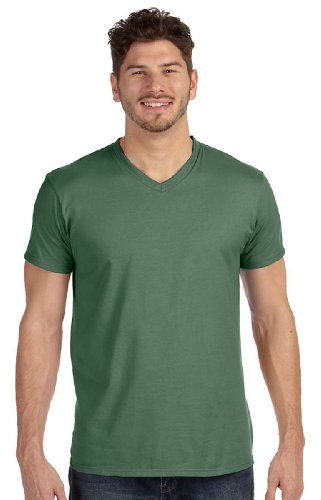 Hanes Men's Cotton Nano V-Neck T-Shirt,Vintage Green,2XL