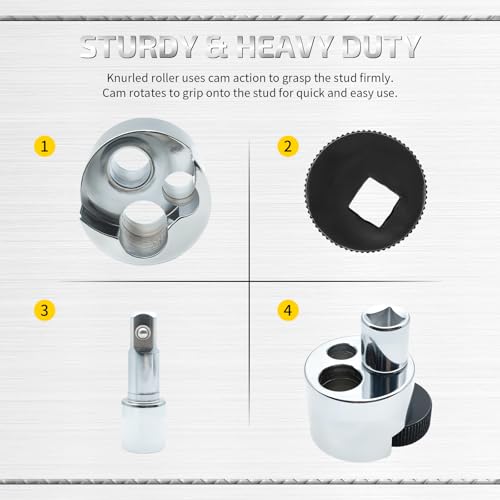 Image of Bolt & Stud Extractor Kit (1 /4 inch-3 /4 inch / 6-19mm) for Broken, Rounded, Seized, Rusted Bolts - Damaged Stud Remover Tool Set