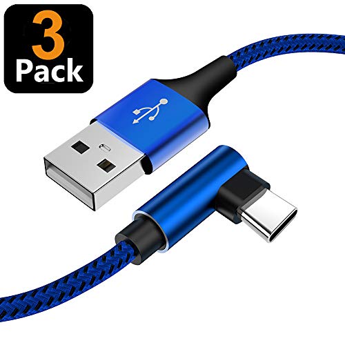 [3 Pack] Galaxy S10 Charger YWXTW USB Type C Cable 10FT [Case Friendly]