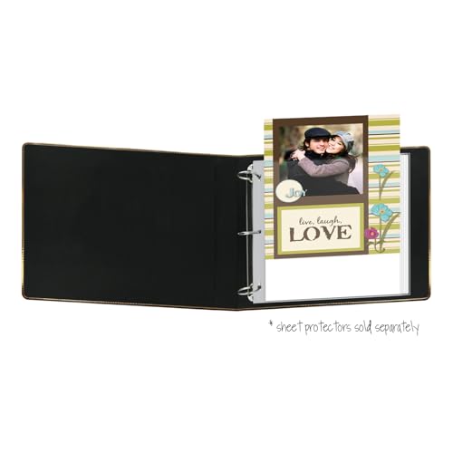 Pioneer Photo Albums 12"x12" Gold Piped Edge Sewn 3-Ring Binder Scrapbook, Blush Pink by Pioneer Photo Albums - Image 3