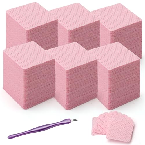 APOMOONS 1200 Piezas Celulosa para Uñas Sin Pelusa con Corta Cutículas, Toallitas Sin Pelusa para Uñas, Toallitas Uñas Sin Pelusa