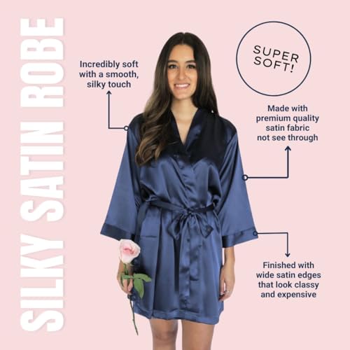 Custom Glitter Satin Robe with Crown, Tiara, or Butterfly Symbol for Quinceañera, or Mama de Quinceañera, Mis Quince Años, Damas Hair and Makeup Getting Ready Outfit, Batas de XV, 15th Birthday Gift3