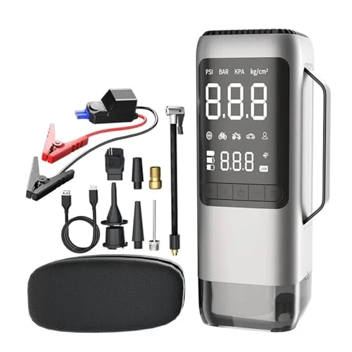 Démarreur de voiture 6 en 1 avec compresseur d'air et aspirateur portable de voyage