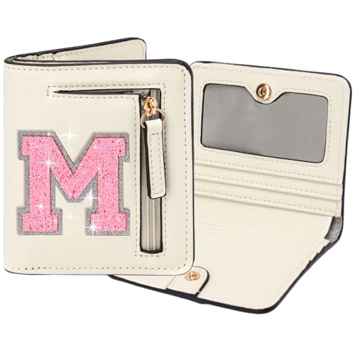 Image of Birthday Gifts for Teen Girl Kids Wallet Girl Wallets Small Initial Rfid Wallet Teen Girls Gift Preppy Stuff for Girls Beige M