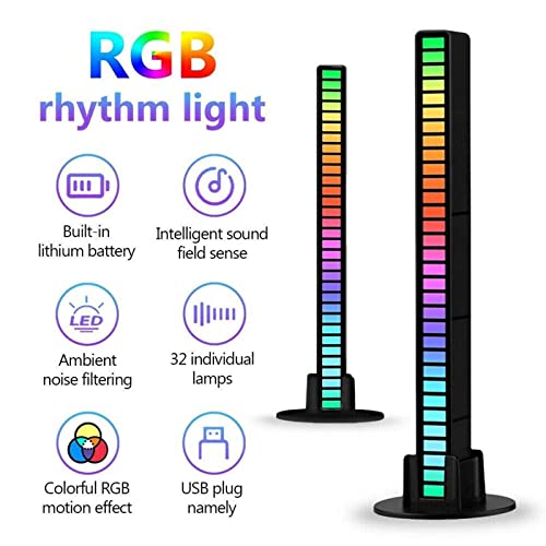 USB Atmosfera Luce LED RGB Sound Control Light Bar...