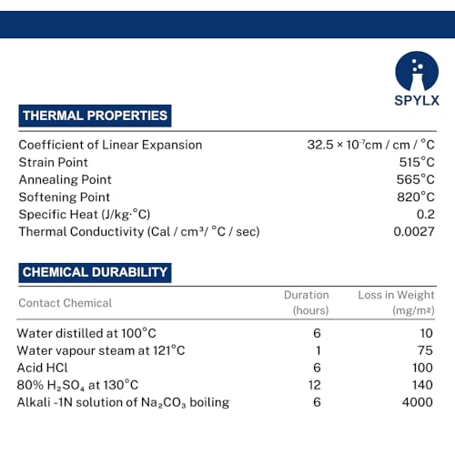 Image of Borosilicate Glass Beaker 1000ml - 1 Piece, Heat and Chemical Resistant borosilicate beaker for laboratory with Clear Graduation Marks on beaker for Precise Measurements