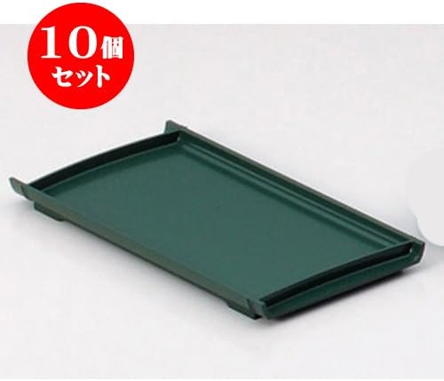 Set of 10, Echizen Lacquerware [A] (Large) Bamboo Shaped Caster, Green Dry Lacquer, 8.3 x 4.1 x 0.6 inches (21.2 x 10.3 x 1.6 cm), Japanese Tableware, Ryokan, Restaurant, Commercial Use