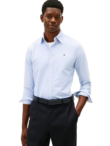 Image of Tommy Hilfiger Men's Long Sleeve Oxford Shirts in Regular Fit, Men's Button Down Shirts, Also Available in Big and Tall