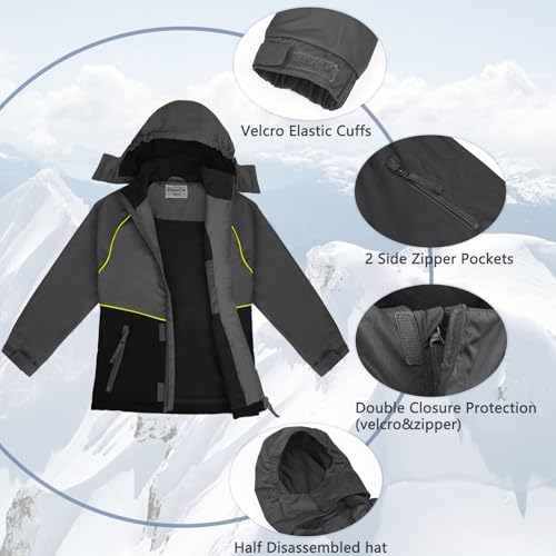Image of Girls Boys Rain Jackets, Lightweight Waterproof Kids Rain Coats with Hood Windbreakers for Kids