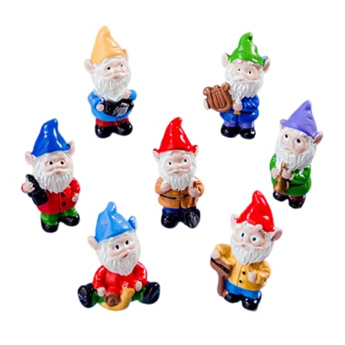 YQYCE 7 PCS 7 Zwerge, Gartenzwerg Dekoration, Miniatur Figuren für...