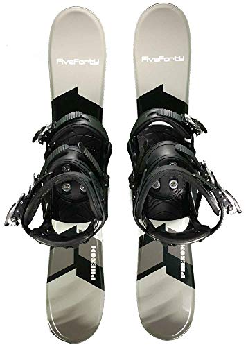 FIVE FORTY 75 Gray Black Phenom Snowboard Bindings and Risers