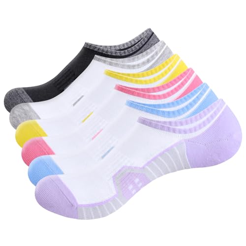 Image of YUEDGE Women's No Show Socks Breathable Invisible Ankle Socks Comfort lightweight Low Cut Socks For Women, 6 Pairs