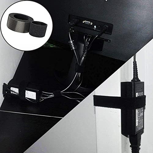 10M Self Adhesive Non-Slip Cushion, Self Adhesive Sticky Tape, Black Stick Tape Roll, Versatile Hook and Loop Tape for Home, Office, School and Workshop Use(Black, 20MM)