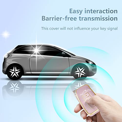 Sweetbond Key Fob Cover For Lexus Es Ls Ux Lc Gs Nx Rx Gx Rc, Fashion Key Shell With Diamond Gold Keychain (Pink) #TOP4