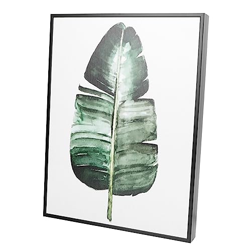 Peinture murale à feuilles vertes tableaux de qualité salon