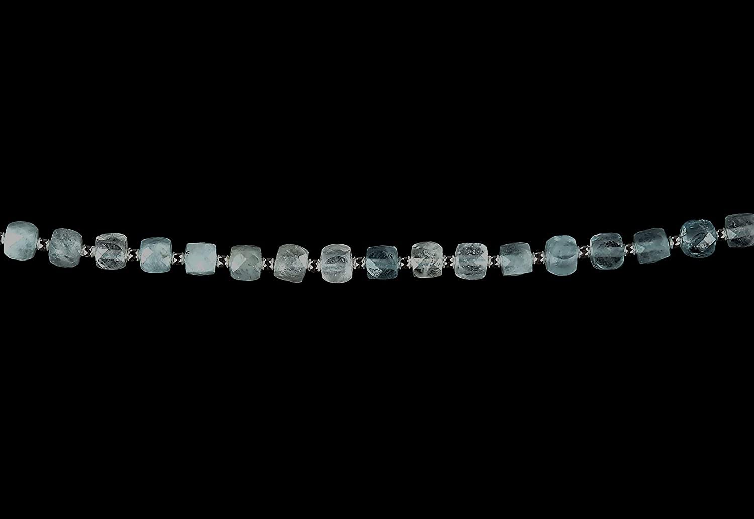 Aquamarin Kette 925 Silber blaue Halskette Steinkette