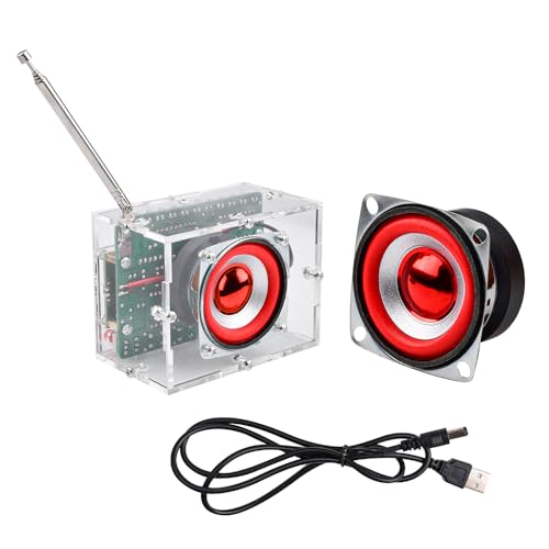 Heemol Digital Radio Kit DIY Lötprojekte 87-108MHz Radio Modul DIY löt Bausatz mit LCD Display für das Lötübungs Lehr.