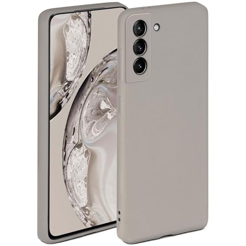 Coque silicone Samsung S21 ONEFLOW taupe mat protection double couche