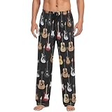Guitars Mens Pajama Pants Funny Men Pajamas Bottoms Lounge Pants With Pockets