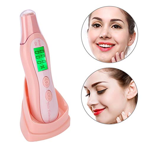 Image of LCD Digital Skin Analyzer, Moisture Water Oil Monitor for Skin Care, High Sensitive Facial Skin Tester USB Digital Measuring Device for Home Traveling Beauty Salon SPA