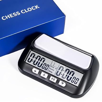 Digital Chess Clock, Professional Electronic Chess Timer with Alarm, Multifunction Portable Chess