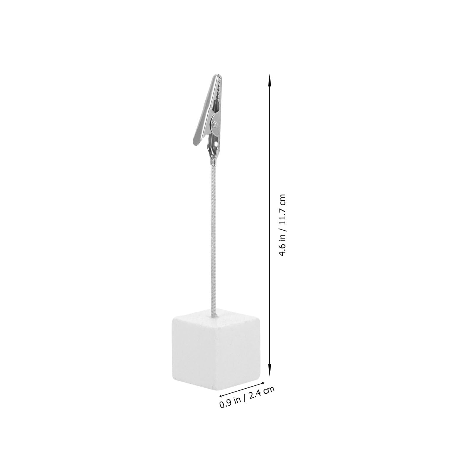 Memo Holder a Cubo 10 Pezzi in Legno Argento per Desktop