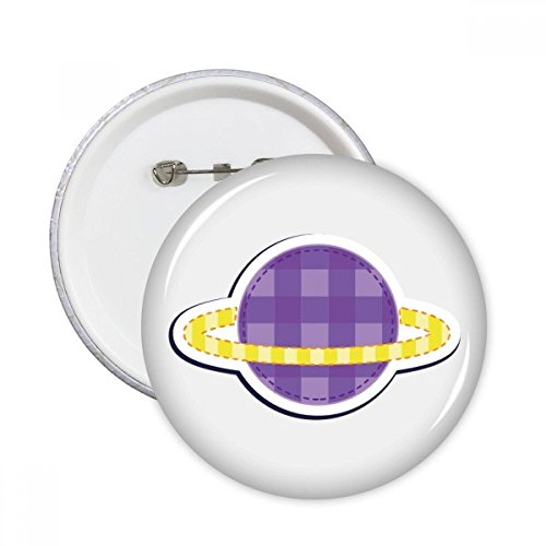 Vêtements décoration broches rondes Saturne pour masquer une usure ou embellir une veste