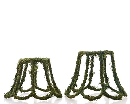 Eisenlampenschirm Moosfinish 2er Set Ø 35cm und Ø 30cm