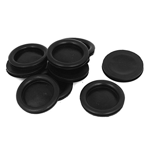 Sourcingmap® 10pz in gomma nera chiusa cieco foro