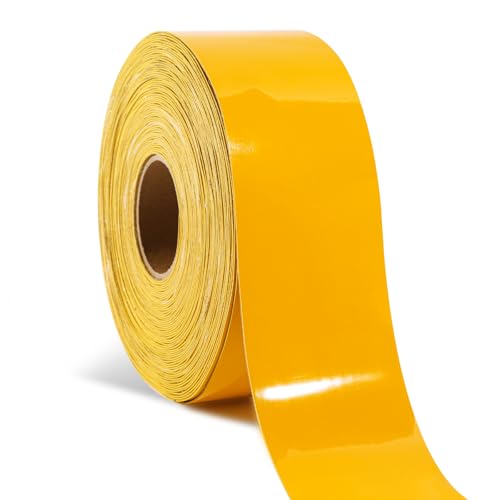 SCYSYSL Heavy Duty Indoor&Outdoor Floor&Pavement Marking Tape – Industrial Safety Tape, Peel and Stick, Long Lasting Adhesive, Warehouse & Facility Line Marking(Yellow, 2 Inch x 108 Feet)