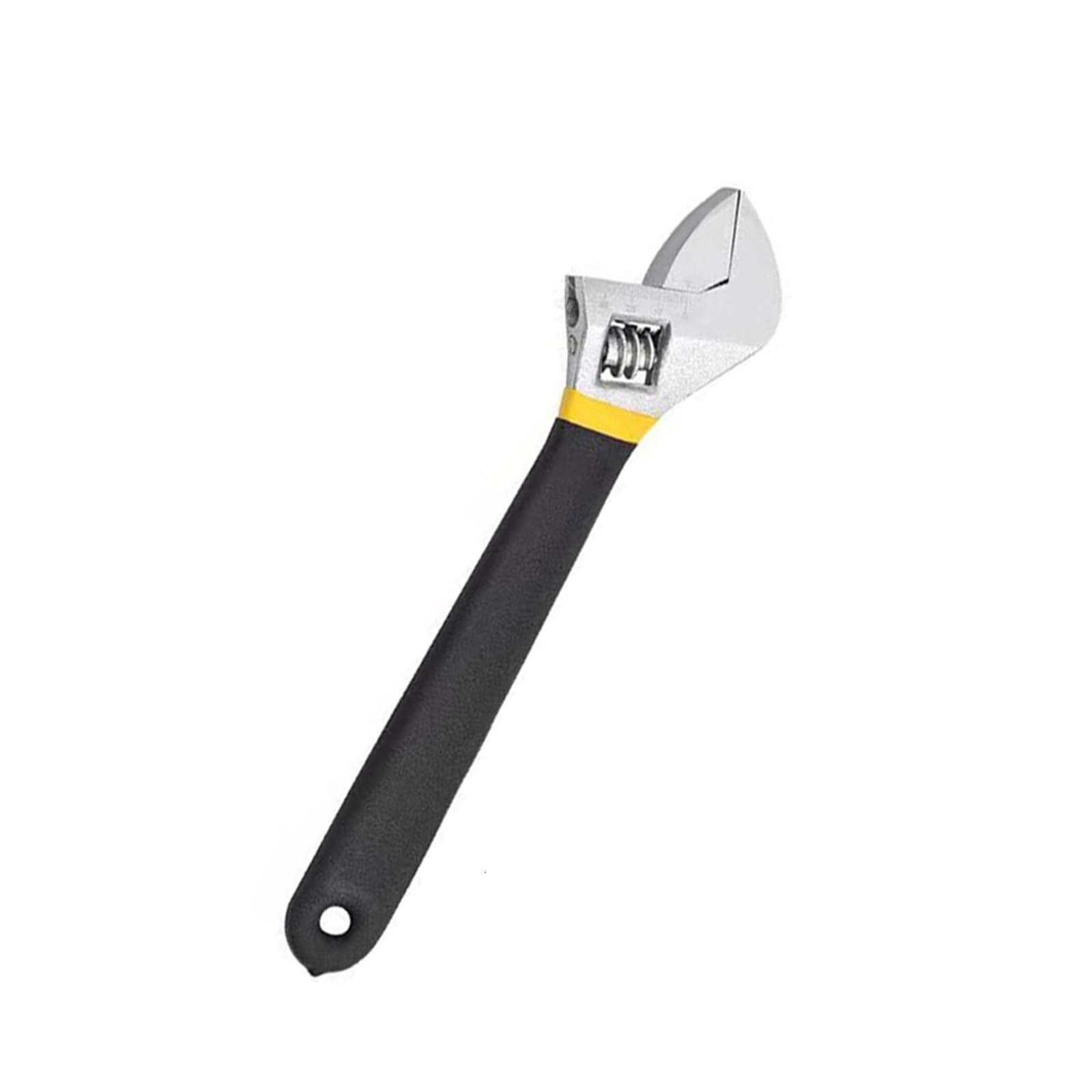 Hxpfvcbhs 12Inch Adjustable Universal Wrench Carbon Steel Dip Plastic Spanner Hand Repair Tools(12Inch)