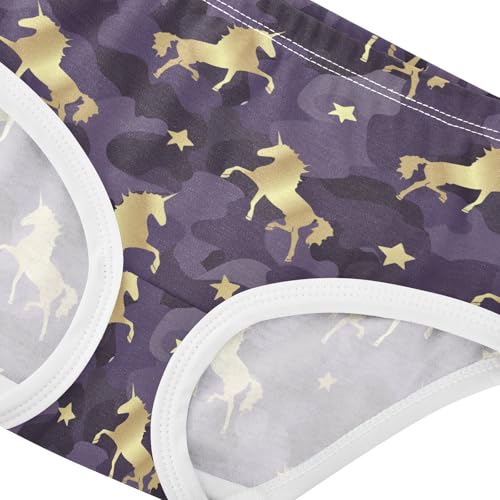 Little Girl Underwear Toddler Panties Kids Undies Unicorn Camouflage Soft Cotton Briefs 2T-8Y4