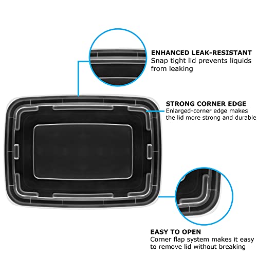 Freshware Meal Prep Containers [150 Pack] 1 Compartment Food Storage Containers With Lids, Bento Box, Bpa Free, Stackable, Microwave/Dishwasher/Freezer Safe (58 Oz) #TOP2