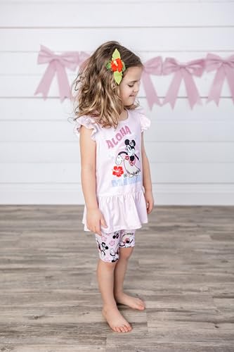 Image of Disney Minnie Mouse Frozen Princess Marvel Toddler Girls Clothes Long Sleeve Sweatshirt + Leggings 2pcs Outfits Set 2-6Y
