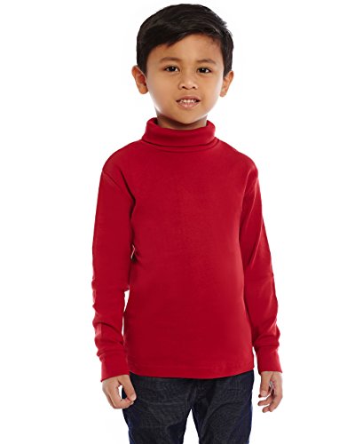 Image of Leveret Girls Boys & Toddler Solid Turtleneck 100% Cotton Kids Shirt (2 Toddler-14 Years) Variety of Colors