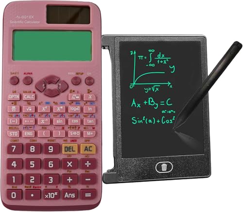 FX991-EX Batterie- und solarbetriebener wissenschaftlicher Rechner mit 4,4-Zoll-LCD-Schreibtafel, FX-991EX Erweiterter technischer/wissenschaftlicher Rechner-552 Funktionen f&uuml;r Schule, B&uuml;ro (Rot)
