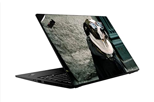 Image of GADGETS WRAP Printed Vinyl Top Only Skin Sticker Decal for Lenovo Thinkpad X1 Carbon Gen 7 - Thug Life Dog