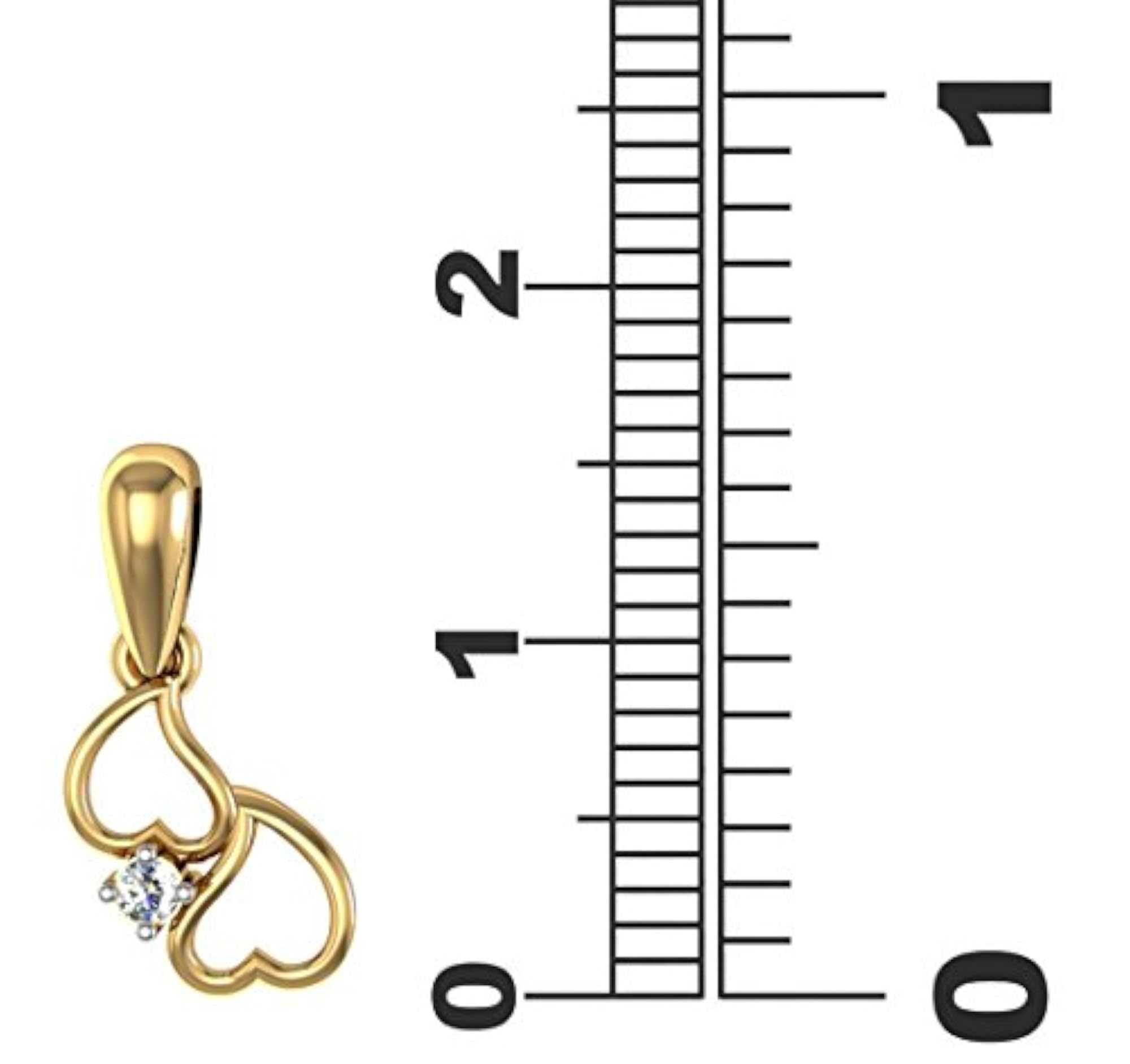 Women's 18K Yellow Gold and Diamond Pendant