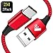 Produktbild XUDUO USB C Kabel,Typ C Kabel 2 Stück/2M Schnelllade Nylon Datenkabel Ladekabel für Samsung Galaxy S8 S9 S10, A40 A50 A70,Note 10 9 8,LG G5 G6 V20,HTC 10,Sony Xperia,Huawei P30 P20 Mate 20 P10 P9