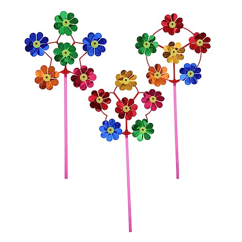 IWOWHERO 25pcs Cartoon Windmill Spinners Kids Windmill Toy Durable Material Fun for All Ages Decor Random Style