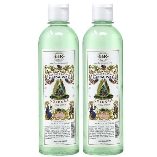 Murray and Lanman Florida Water Cologne 16oz Original Florida Water Florida Water Spiritual Cleansing Cologne for Home Bath Body Calming Effect Fresh Floral Scent Pack of 2